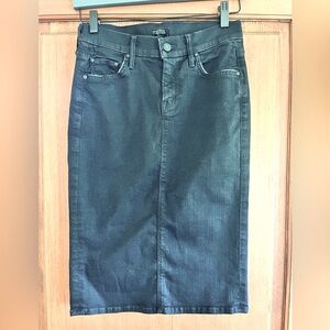 Mother Denim black denim long pencil skirt size 25. Excellent condition.